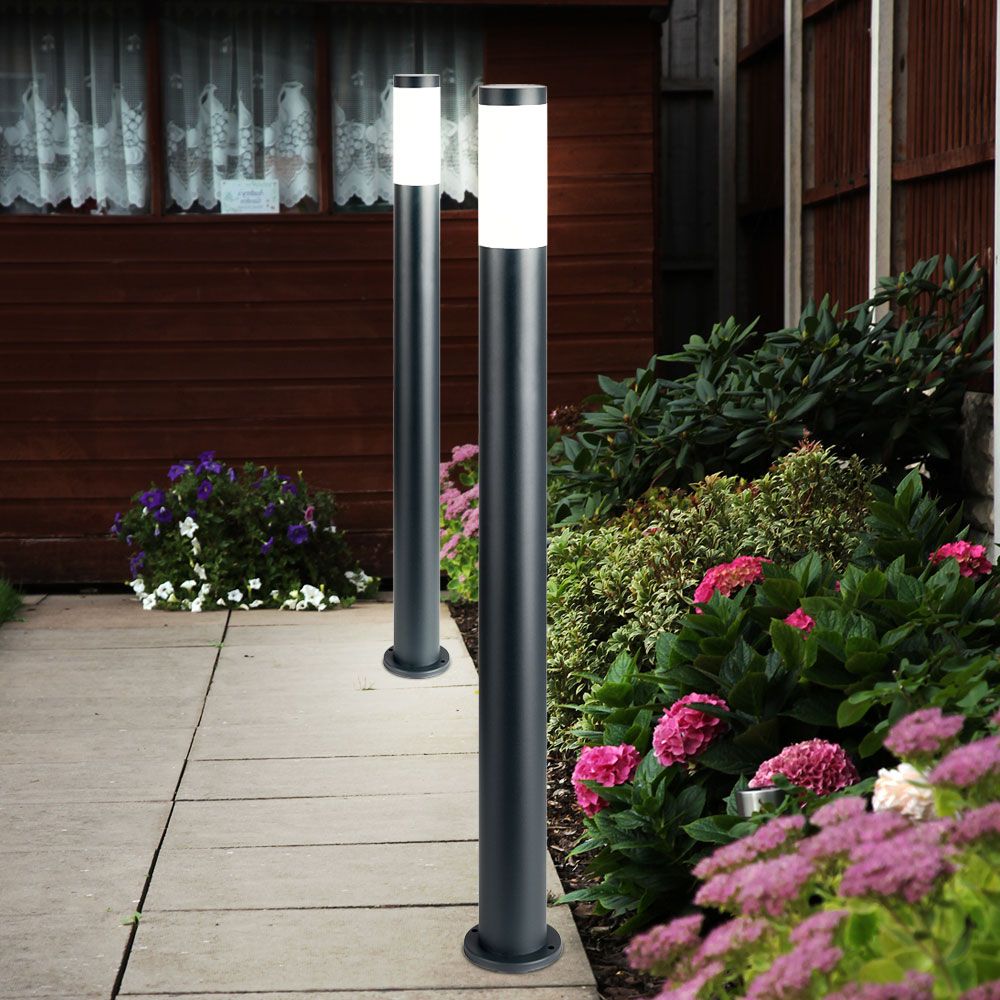 Stainless Steel Standing Lamps With Famous 2x Led Stainless Steel Floor Lamps Outdoor Socket Garden Courtyard Motion  Detector Lights Outdoor Lighting He (View 12 of 15)