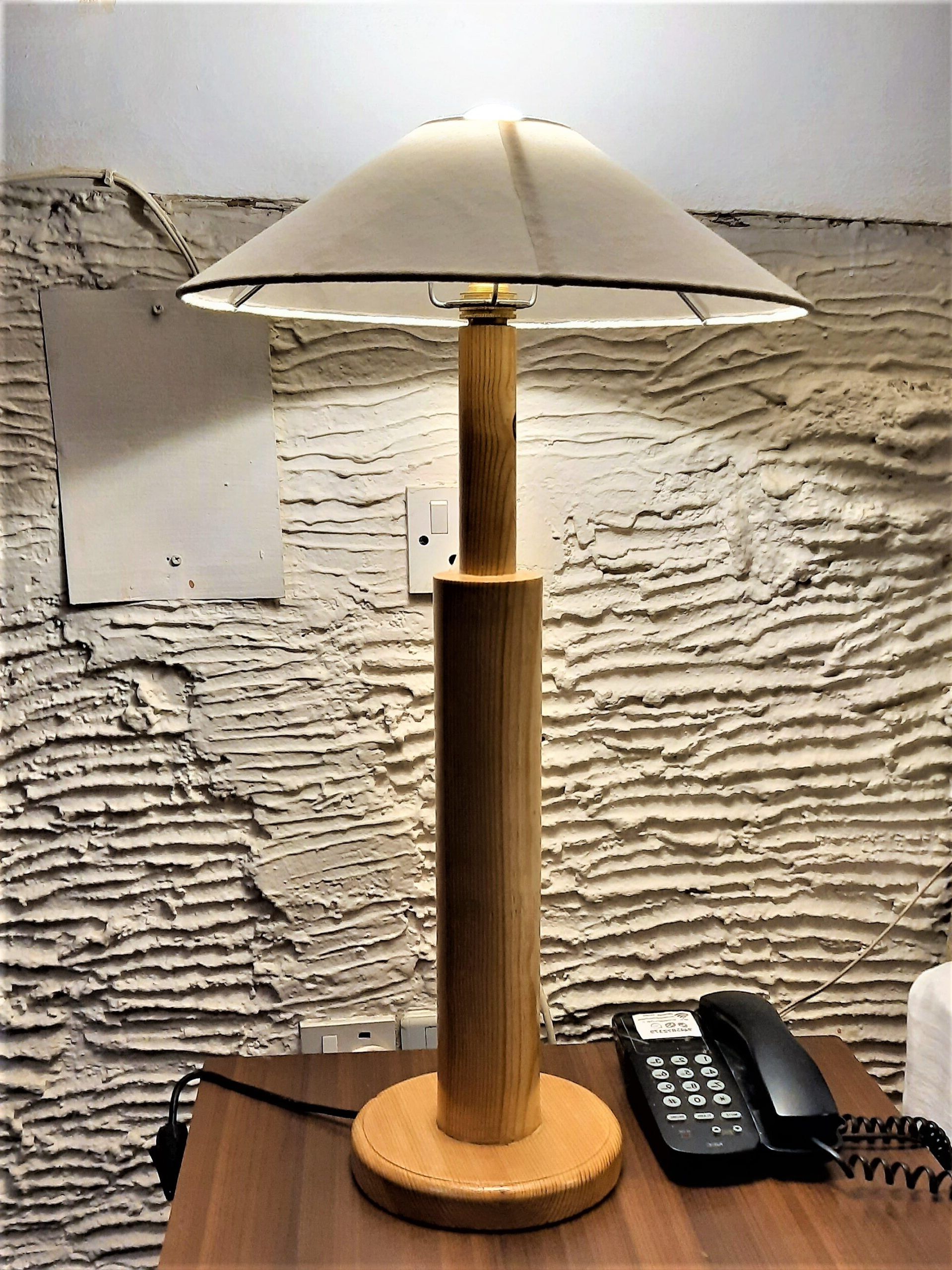 Standing Lamps With 2 Tier Table Throughout Most Recently Released Table Lamp 2 Tier Cylindrical With Fabric Lampshade – Lamps & Furnitures (View 10 of 15)