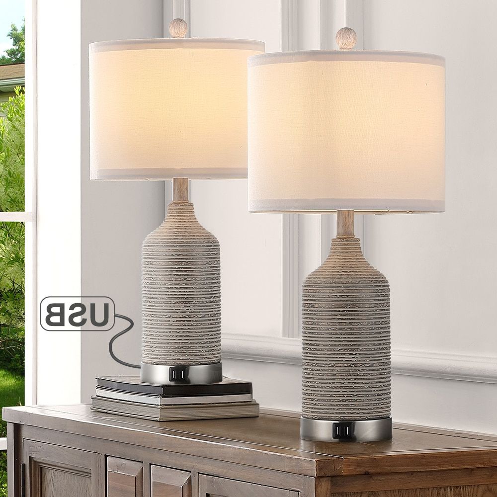 Standing Lamps With Usb Intended For Widely Used Usb Port Table Lamps At Lowes (View 7 of 15)
