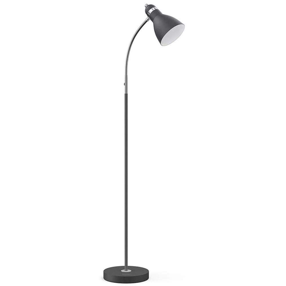 Steel Standing Lamps Pertaining To Current Lepower Floor Lamp, Metal Standing Lamp With Adjustable Gooseneck, Heavy  Metal Based, Reading Pole Lamp For Office, Black Floor Lamps For Bedroom,  Living Room (View 13 of 15)