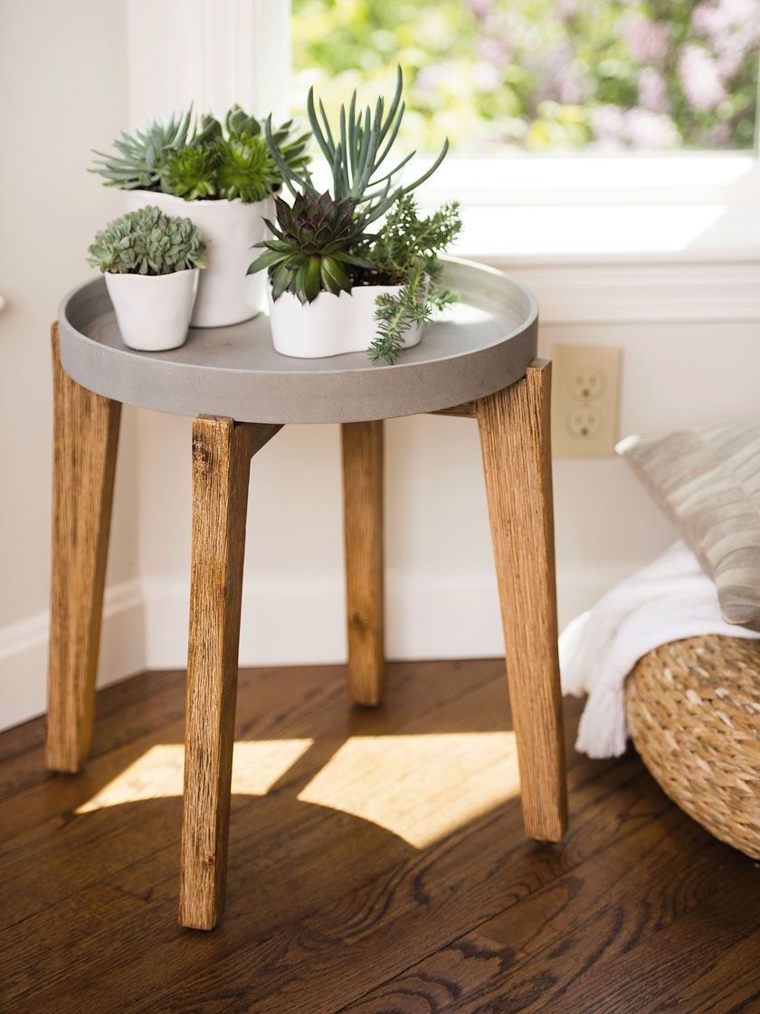 Terra Round Wooden Plant Stand (View 13 of 15)