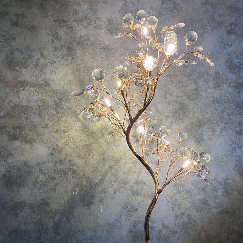 Tree Standing Lamps In 2019 Modern Luxury Crystal Tree Led Floor Lamp American Living Room Bedroom  Standing Light Nordic Kitchen Decorative Lighting Fixture – Floor Lamps –  Aliexpress (View 2 of 15)