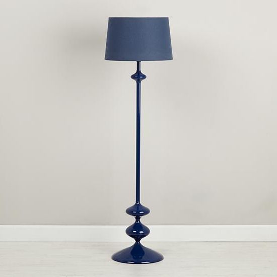 Trendy Blue Standing Lamps Pertaining To Checkmate Blue Floor Lamp Base (View 7 of 15)
