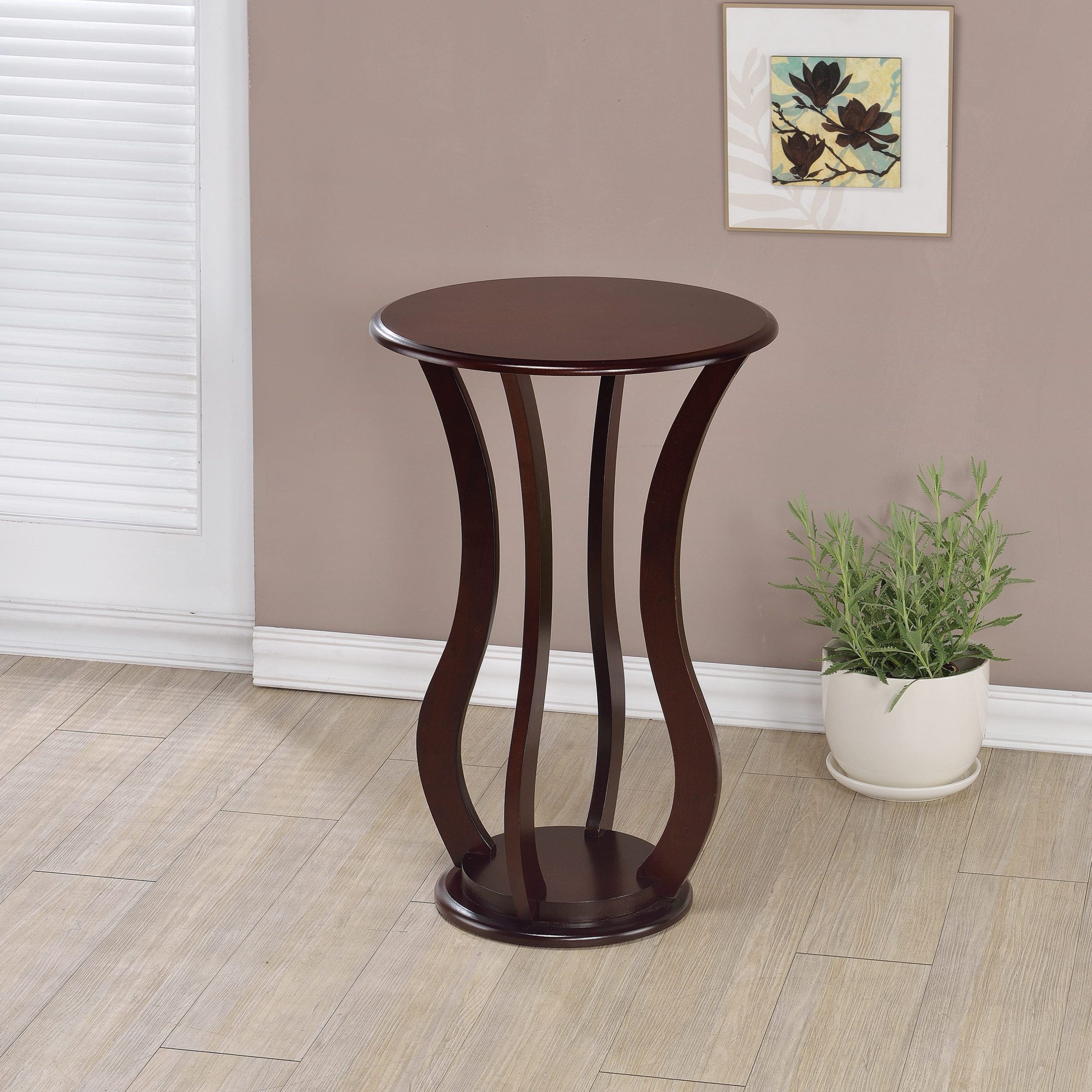 Trendy Cherry Pedestal Plant Stands With Round Top Plant Stand Cherry – Walmart (View 5 of 15)