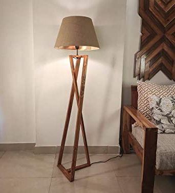 Trendy Pine Wood Standing Lamps With Symplify Interio Catapult Brown Wooden Floor Lamp (View 8 of 15)