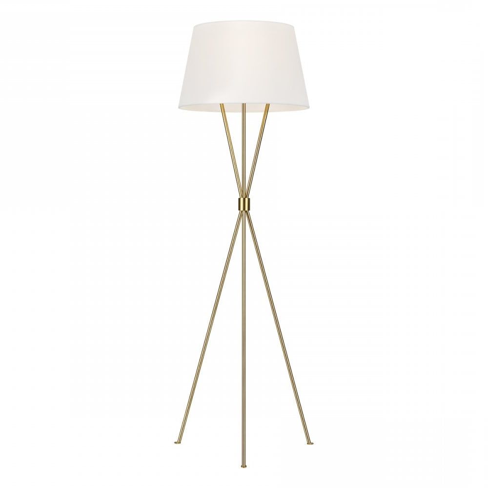 Trendy Tripod Standing Lamps Within Penny Tripod Floor Lamp Base With White Shade (View 11 of 15)