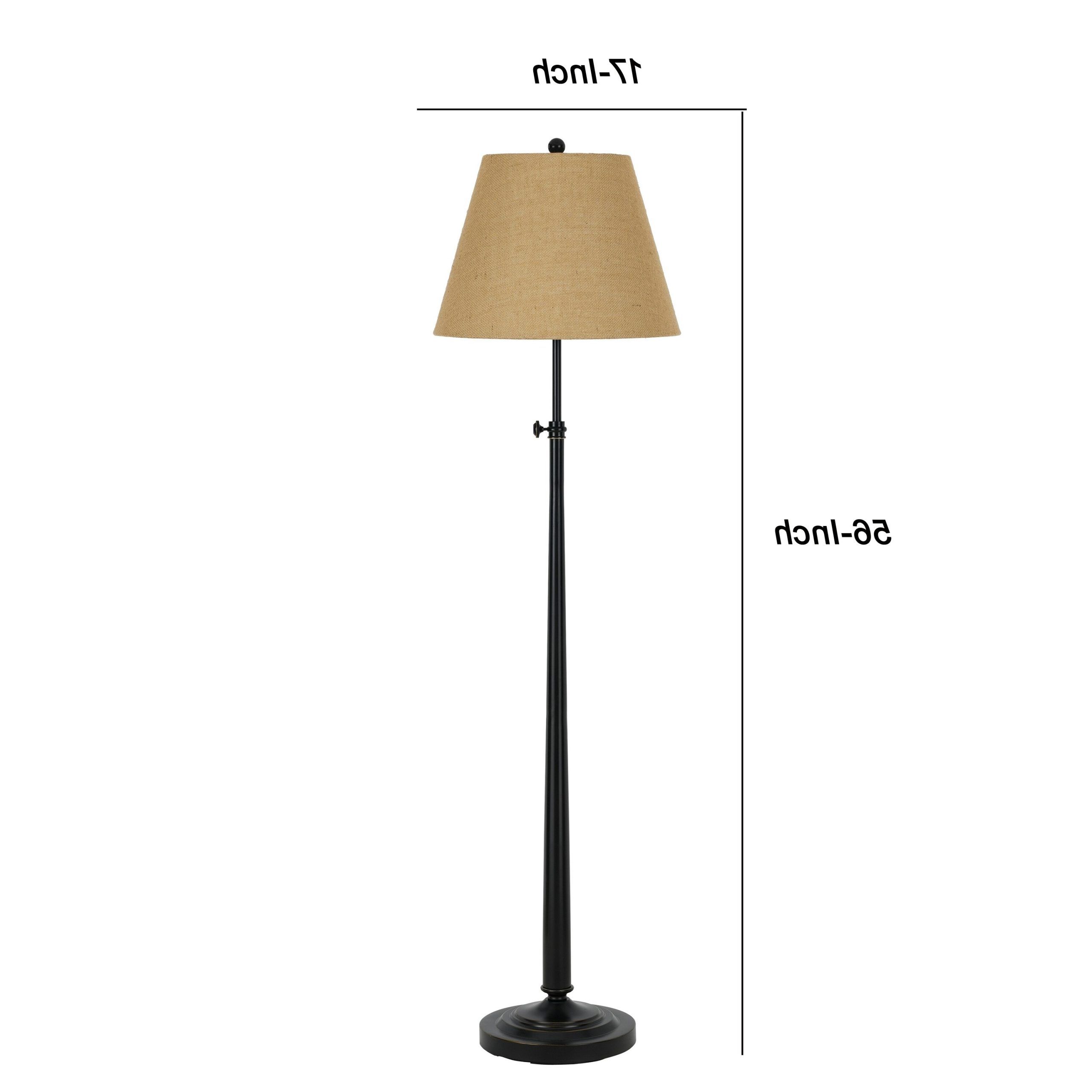 Tubular Metal Floor Lamp With Adjustable Height Mechanism, Black And Beige  – Overstock – 31684397 Intended For Well Known Adjustable Height Standing Lamps (View 10 of 15)