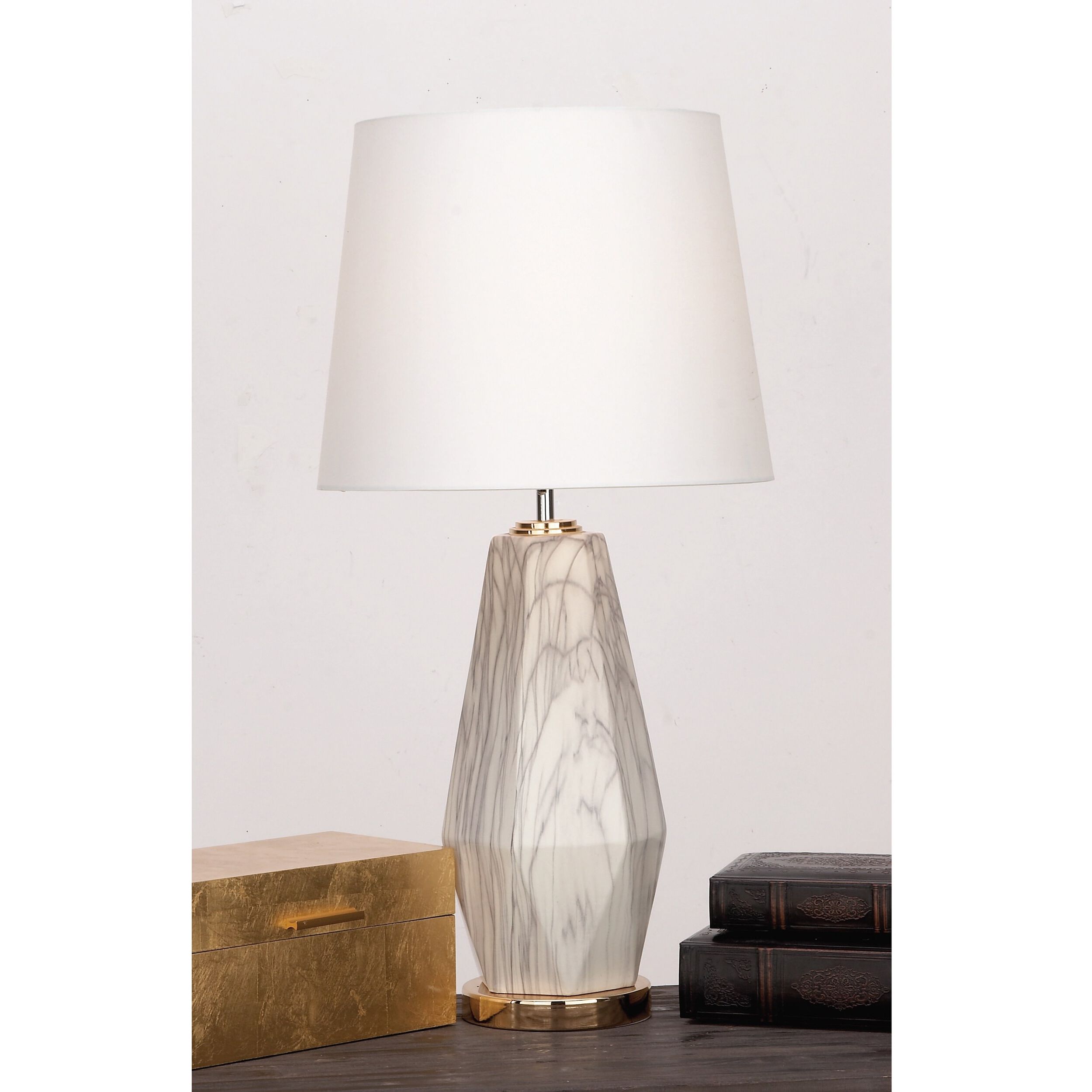Urban Designs Undefinedclaudiaundefined Off White Glazed Ceramic Diamond Shape  Table Lamp – On Sale – Overstock – 12835533 In Trendy Diamond Shape Standing Lamps (View 9 of 15)