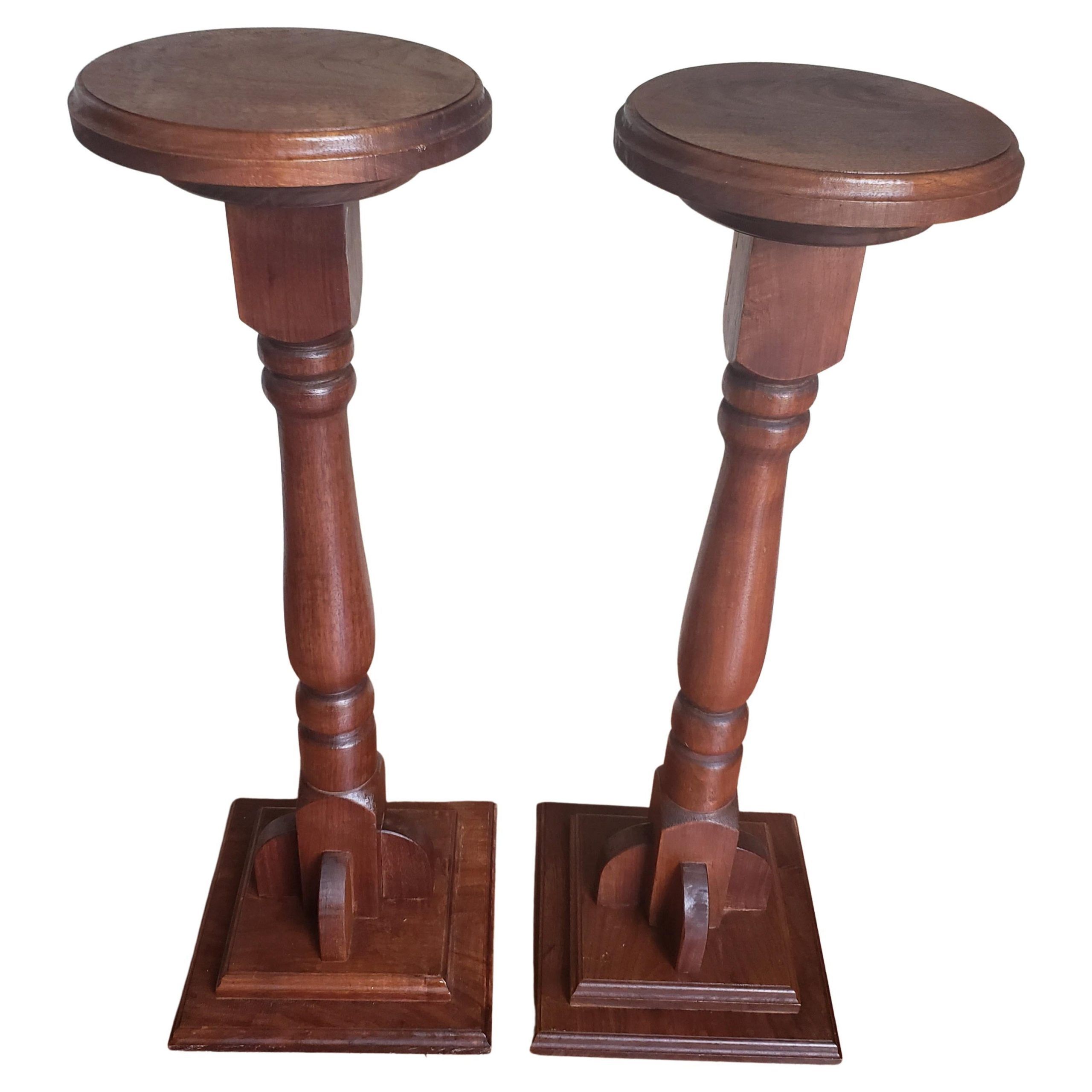 Vintage Torcheres Victorian Style Solid Mahogany Plant Stands, A Pair For  Sale At 1stdibs (View 14 of 15)