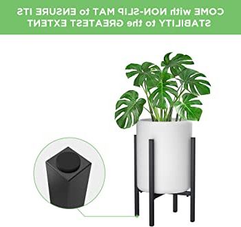 Well Known 15 Inch Plant Stands Within Amazon: Mudeela Adjustable Metal Plant Stand Indoor & Outdoor, Fits 10  11 12 13 14 15 Inch Pots, Mid Century Modern Plant Stand 15 Inches In  Height （pot & Plant Not Included, Black : Patio, Lawn & Garden (View 12 of 15)