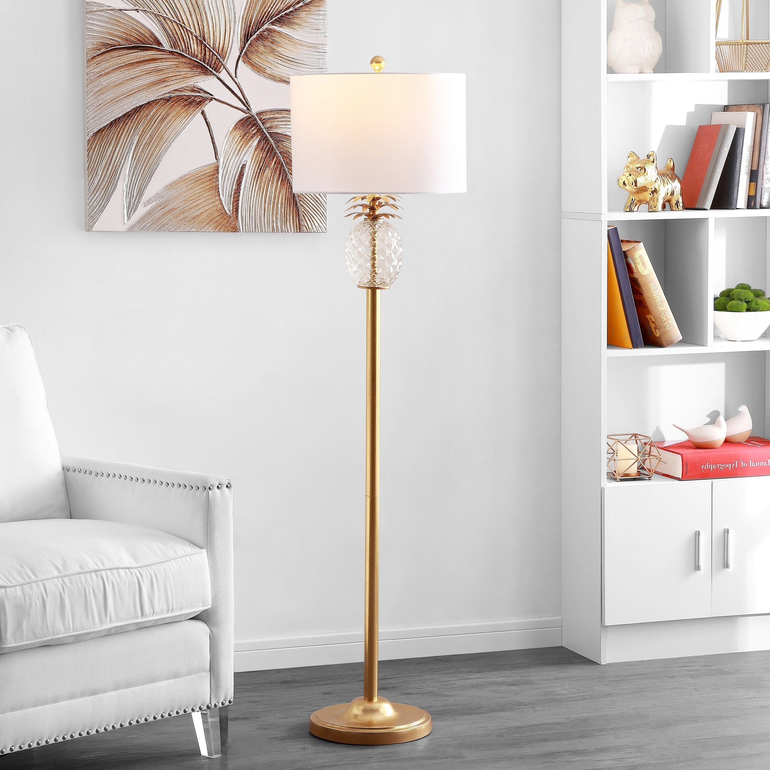 Well Known 59 Inch Standing Lamps Regarding Safavieh Lighting Elza Pineapple 59 Inch Led Floor Lamp – 15" W X 15" L X 59"  H – On Sale – Overstock –  (View 3 of 15)