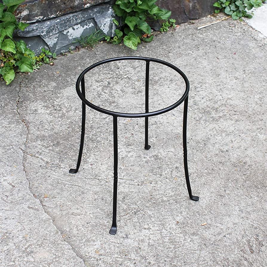 Well Known Amazon : Achla Designs Fb 14 Ring Wrought Iron Metal Plant Birdbath  Bowl Stand Flowerpot Holder, Black : Plant Stands : Patio, Lawn & Garden Regarding Ring Plant Stands (View 3 of 15)