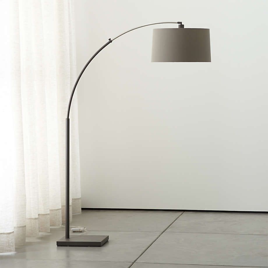 Well Known Dexter Arc Corner Floor Lamp With Grey Shade + Reviews (View 11 of 15)