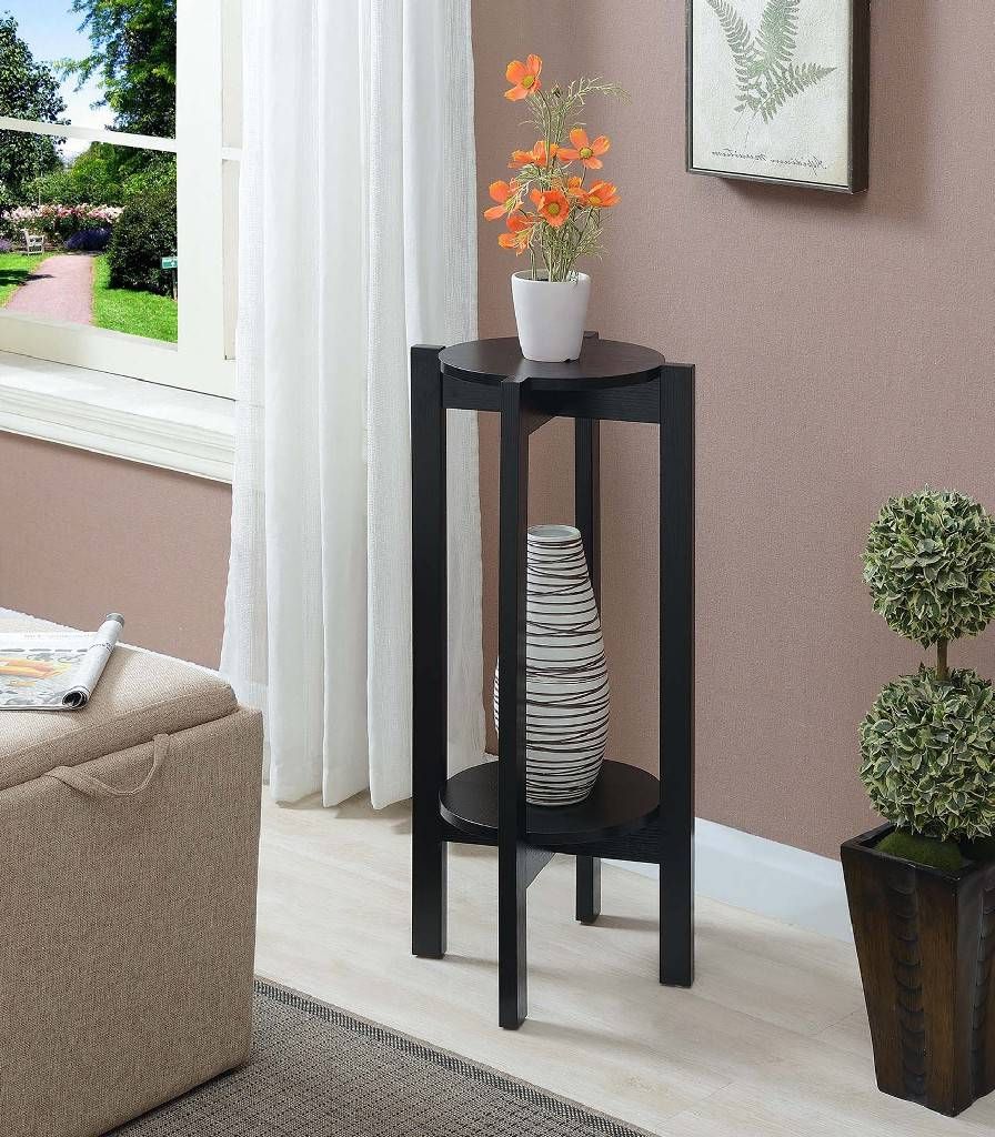 Well Known Newport Deluxe Plant Stand – Convenience Concepts 121152bl Pertaining To Deluxe Plant Stands (View 2 of 15)