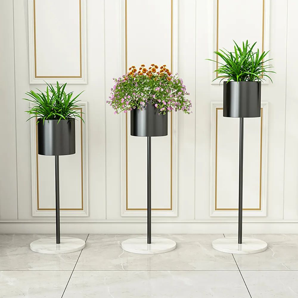Well Liked Black Nordic Freestanding Plant Stand Flower Pot Set Of 3 Homary Regarding Set Of 3 Plant Stands (View 10 of 15)