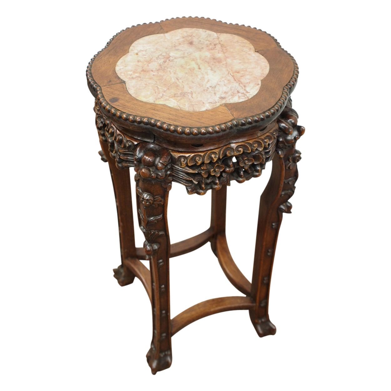 Well Liked Chinese Hongmu And Marble Top Plant Stand – Georgian Antiques Regarding Marble Plant Stands (View 12 of 15)