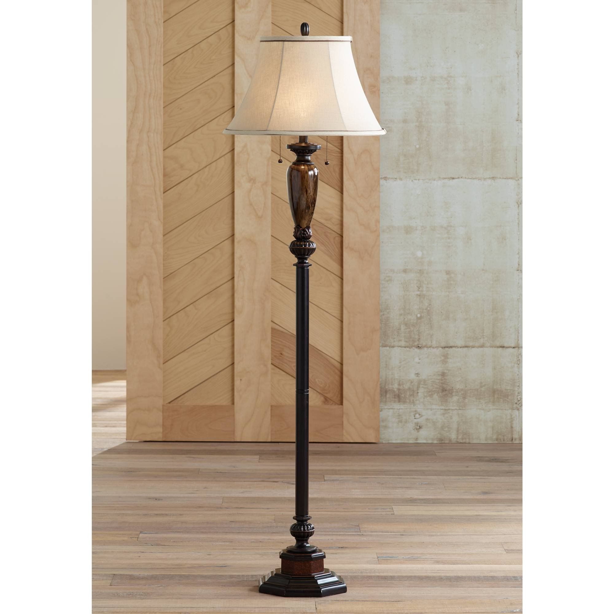 Well Liked Kathy Ireland Sonnett Twin Pull Chain Floor Lamp Intended For Dual Pull Chain Standing Lamps (View 5 of 15)
