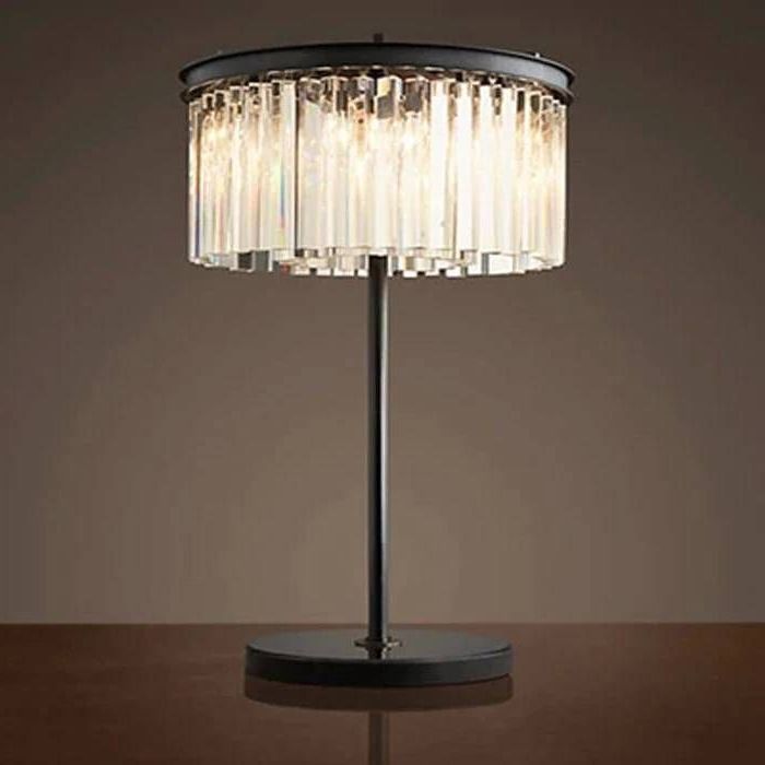 Wide Crystal Standing Lamps For Recent French Style Large Crystal Table Desk Lights Bedroom Wedding Round K9 Crystal  Stand Lamp Abajur E14 Led Foyer Bedside Table Lamp (View 14 of 15)