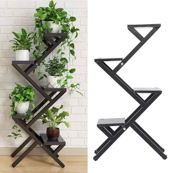 Widely Used 4 Tier Plant Stand Flower Pot Rack Indoor Outdoor Planter Holder Display  Shelf (View 13 of 15)