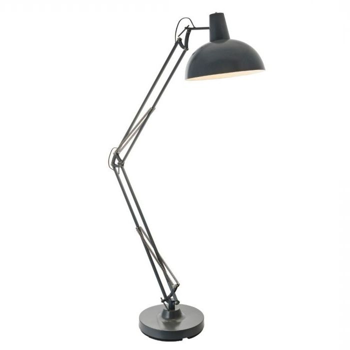 Widely Used Adjustble Arm Standing Lamps Pertaining To Huntingdon Adjustable Arm Floor Lamp – Grey (View 14 of 15)