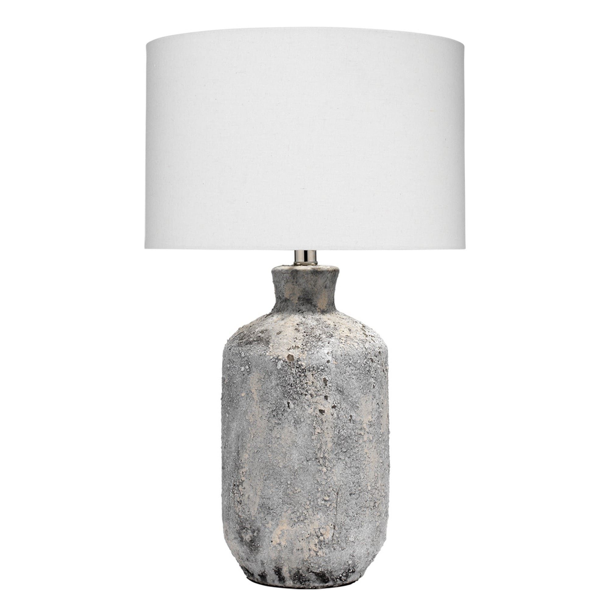 Widely Used Ceramic Table Lamp With Textured Finish, White And Gray – On Sale –  Overstock – 34279733 In Grey Textured Standing Lamps (View 7 of 15)