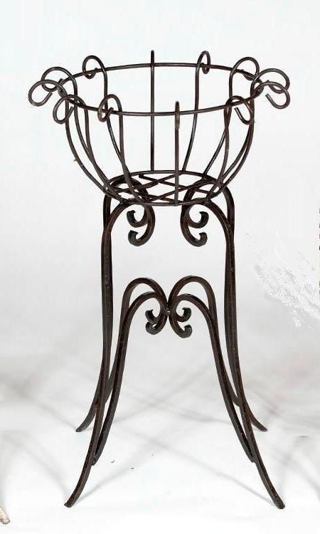 Wrought  Iron Plant Stands, Iron Plant Stand, Iron Plant Pertaining To Well Liked Wrought Iron Plant Stands (View 7 of 15)