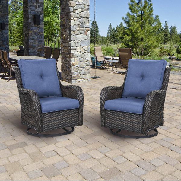 2 Piece Swivel Gliders With Patio Cover Pertaining To Newest Outdoor Wicker Swivel Glider (Photo 14 of 15)