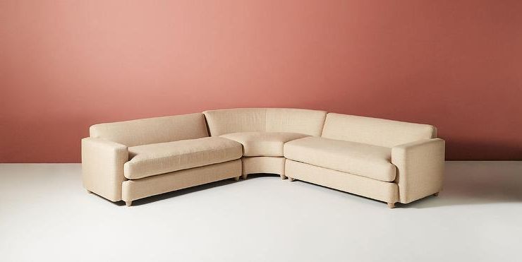 3 Piece Curved Sectional Set Inside Well Liked Lauren Curved Beige Linen 3 Piece Sectional (Photo 10 of 15)