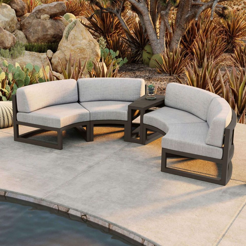 3 Piece Curved Sectional Set Intended For Most Up To Date Avion 3 Piece Curve Sectional Set – Slate Hl Avn Sl 3csecharmonia Living (Photo 4 of 15)