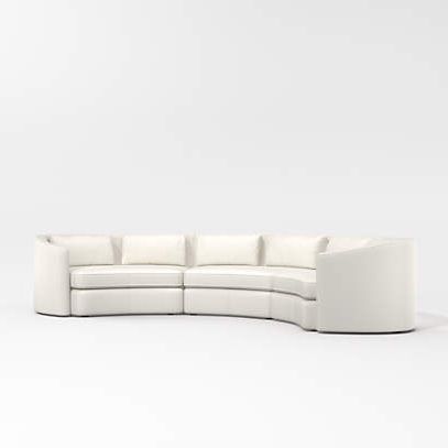 3 Piece Curved Sectional Set Throughout Best And Newest Nouveau 3 Piece Curved Sectional Sofa + Reviews (View 2 of 15)