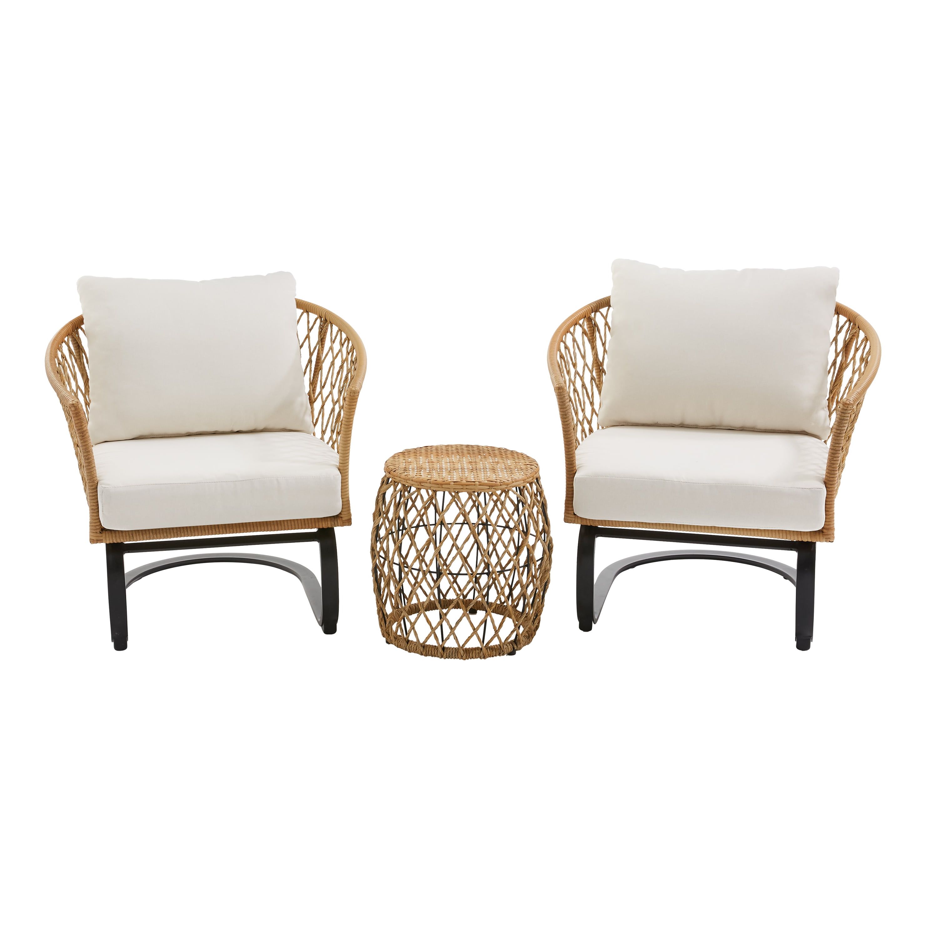 Featured Photo of 15 Best Ideas 3-piece Outdoor Boho Wicker Chat Set