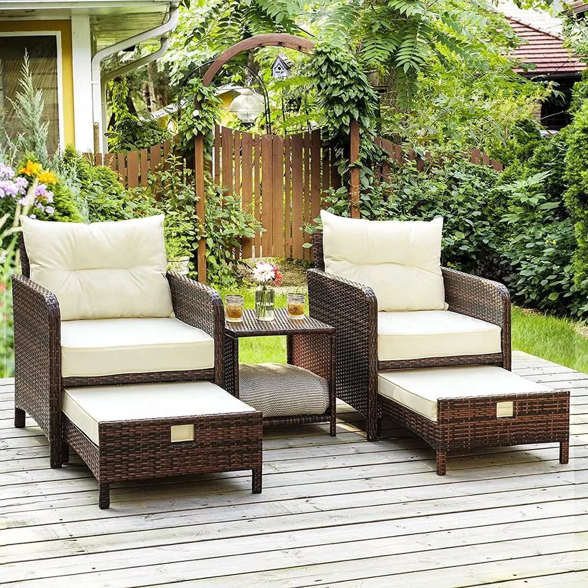 Ebay With Regard To Ottomans Patio Furniture Set (View 8 of 15)