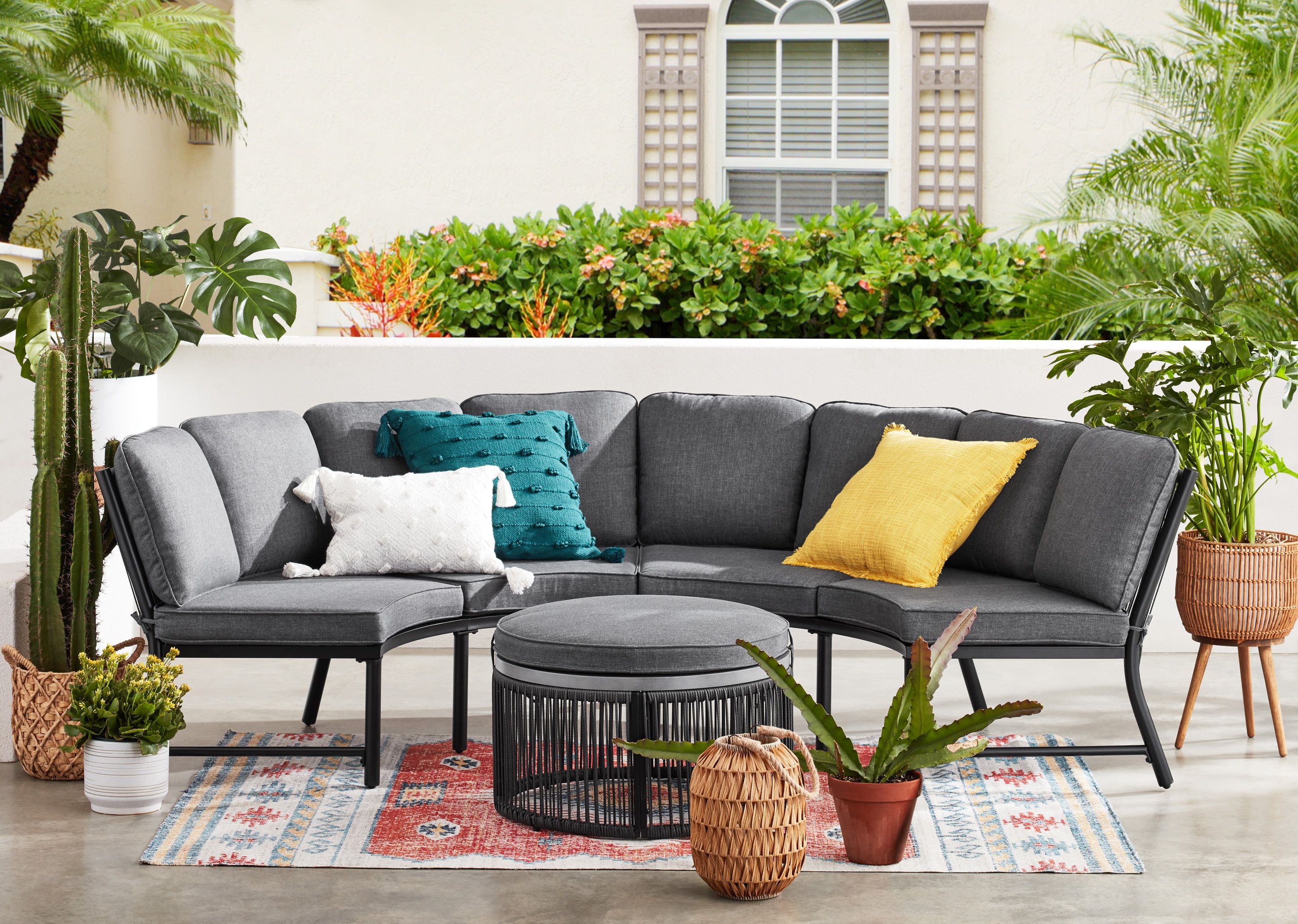 Famous 3 Piece Curved Sectional Set In Mainstays Lawson Ridge 3 Piece Curved Sectional Set – Walmart (View 3 of 15)