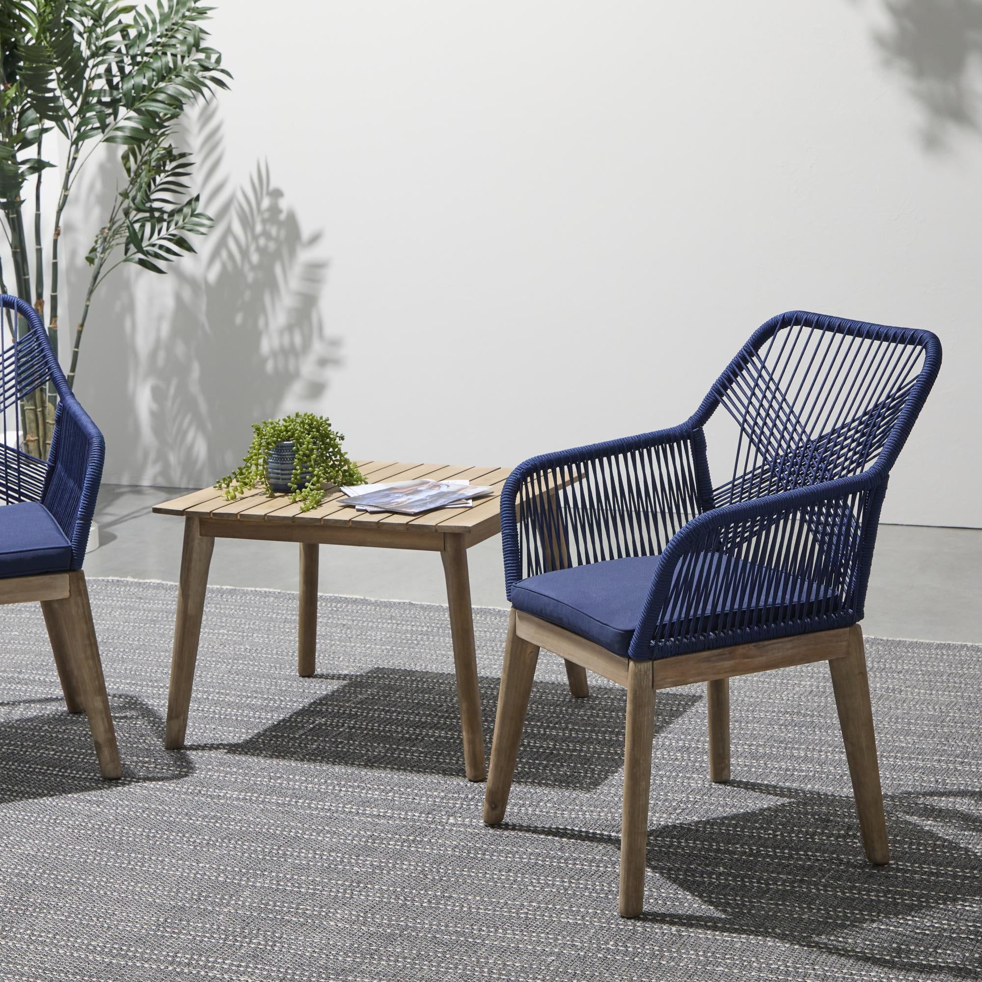 Featured Photo of 2024 Best of Woven Rope Outdoor 3-piece Conversation Set