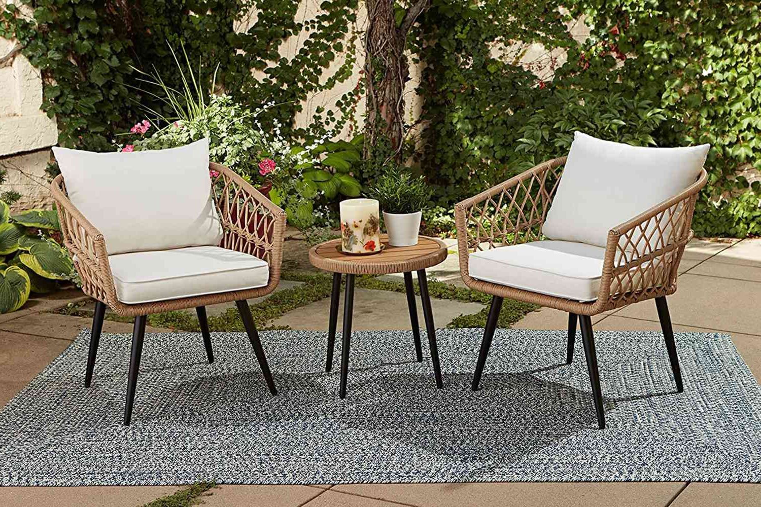 Latest Patio Furniture Wicker Outdoor Bistro Set Inside These Popular Patio Bistro Sets Are On Sale At Amazon—starting At $89 (Photo 7 of 15)
