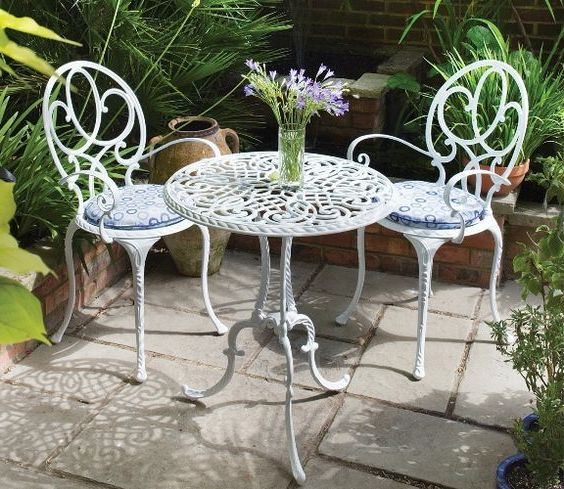 Metal Table Patio Furniture For Most Popular Tips On How To Build A Summer Garden – Bistro Table And Chairs (View 9 of 15)