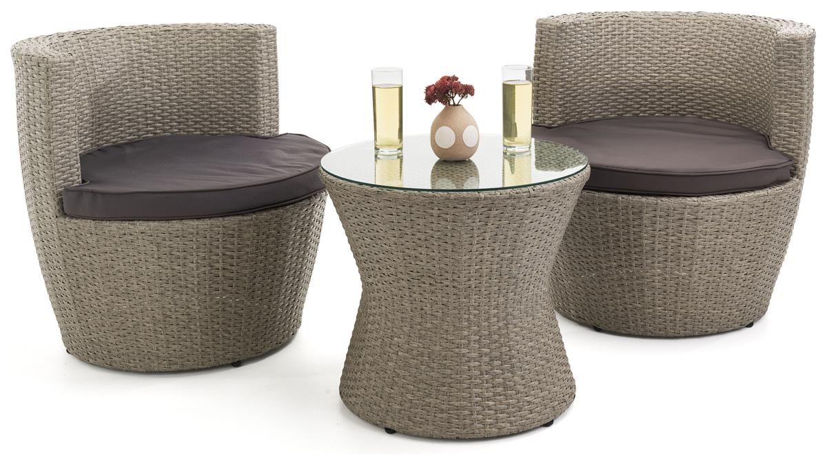Patio Furniture Wicker Outdoor Bistro Set Intended For Most Current 3 Piece Wicker Bistro Set (Photo 9 of 15)