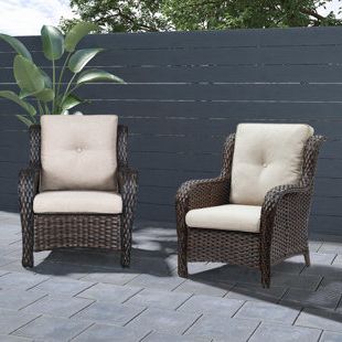 Patio Rattan Wicker Furniture Pertaining To 2017 Outdoor Wicker Chairs Set Of 2 (Photo 14 of 15)