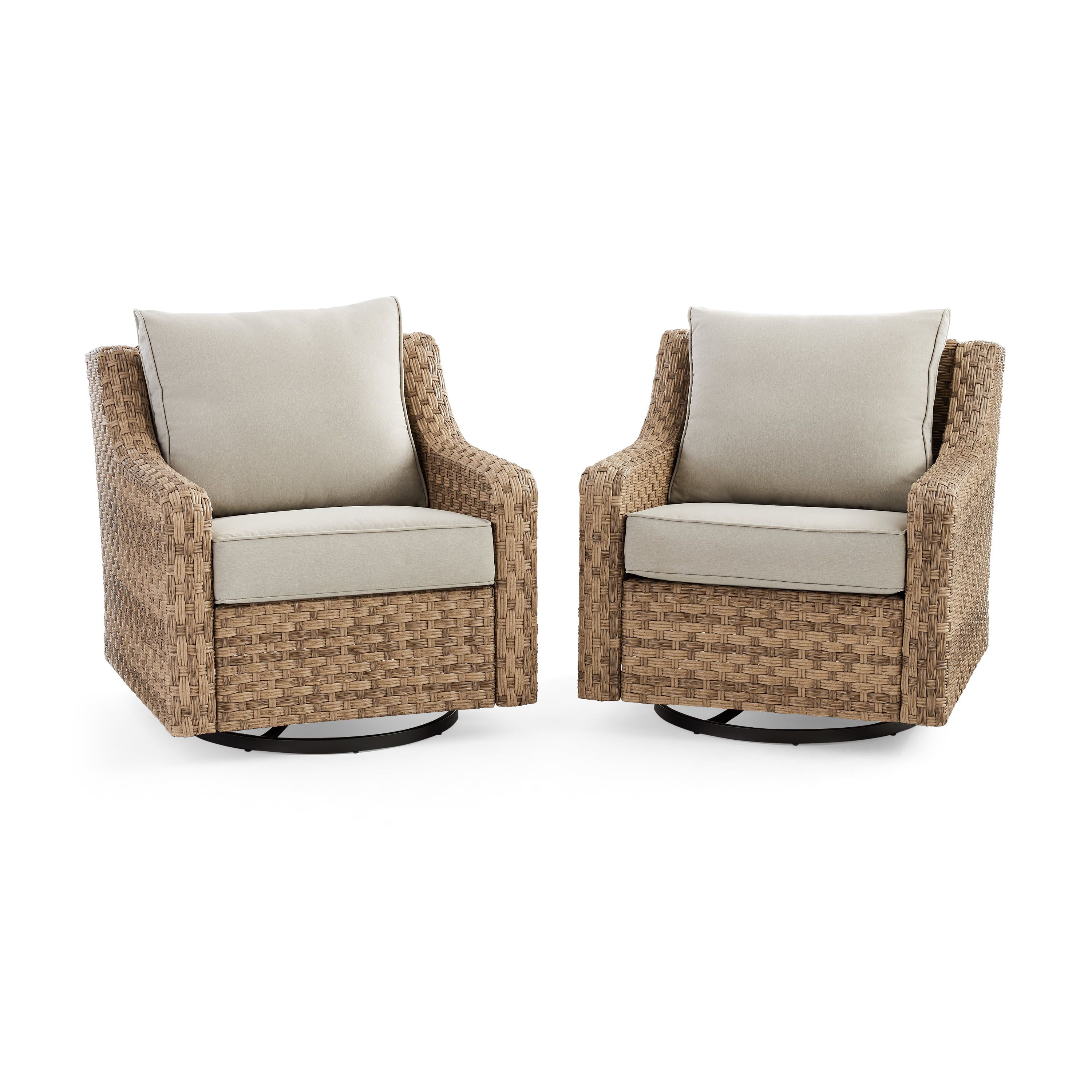 Popular 2 Piece Swivel Gliders With Patio Cover Pertaining To Better Homes & Gardens River Oaks 2 Piece Swivel Glider With Patio Cover –  Walmart (Photo 1 of 15)