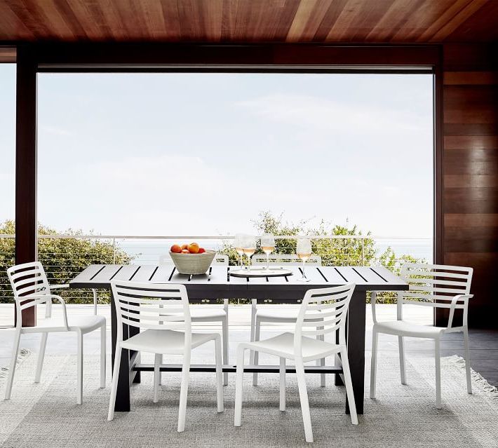 Pottery Barn Inside Widely Used Outdoor Furniture Metal Rectangular Tables (View 15 of 15)