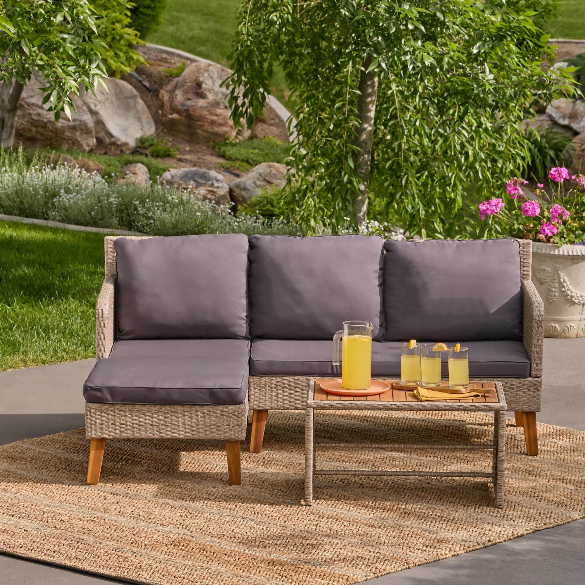Wayfair Inside All Weather Wicker Sectional Seating Group (View 5 of 15)