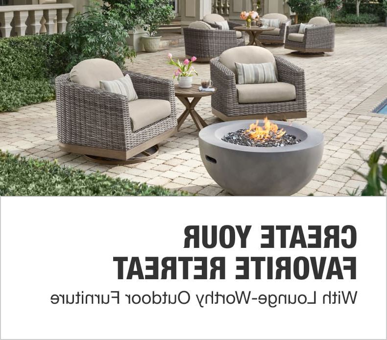 Well Liked Outdoor Lounge Furniture – Patio Furniture – The Home Depot With Regard To Outdoor 2 Arm Chairs And Coffee Table (View 15 of 15)