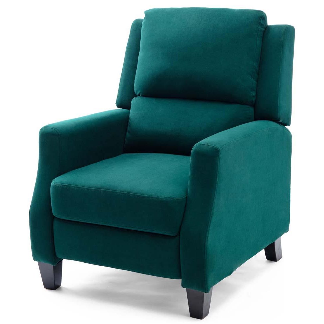 2017 Burley Velvet Fabric Modern Accent Recliner Armchair Sofa Lounge Chair Throughout Modern Velvet Upholstered Recliner Chairs (View 12 of 15)