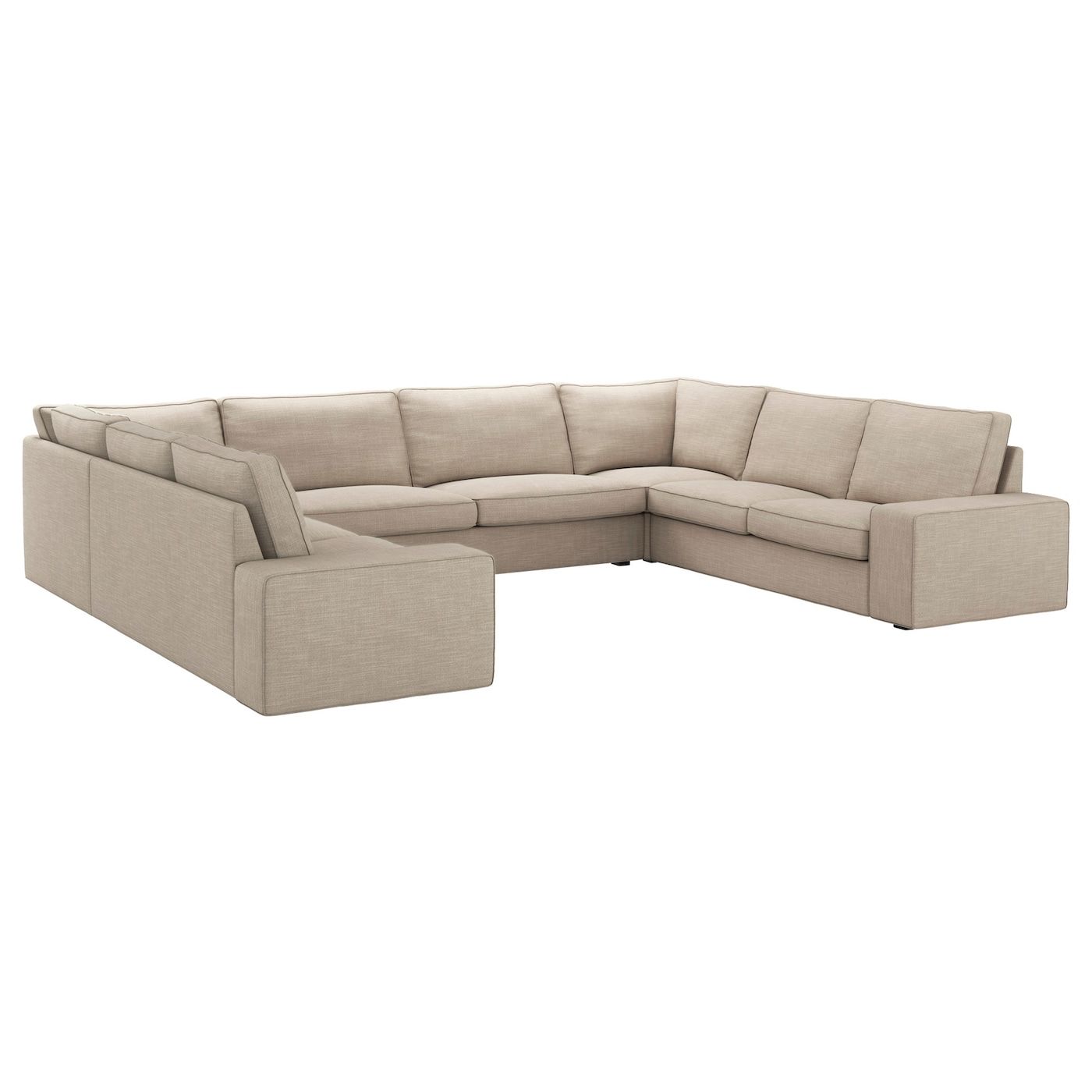 2018 Kivik Canapé En U, 6 Places – Hillared 9 Places Beige – Ikea In U Shaped Couches In Beige (Photo 1 of 15)