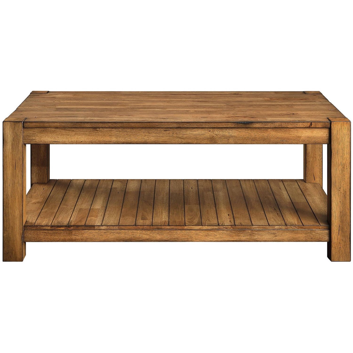 2019 Brown Rustic Coffee Tables With Buy Better Homes & Gardens Bryant Solid Wood Coffee Table, Rustic Maple (View 7 of 15)