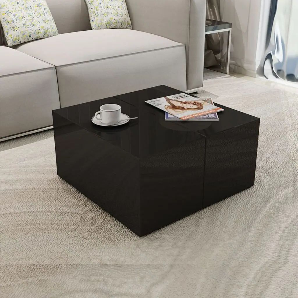2019 High Gloss Black Coffee Tables Pertaining To Vidaxl Coffee Table High Gloss Black In Coffee Tables From Furniture On (View 12 of 15)