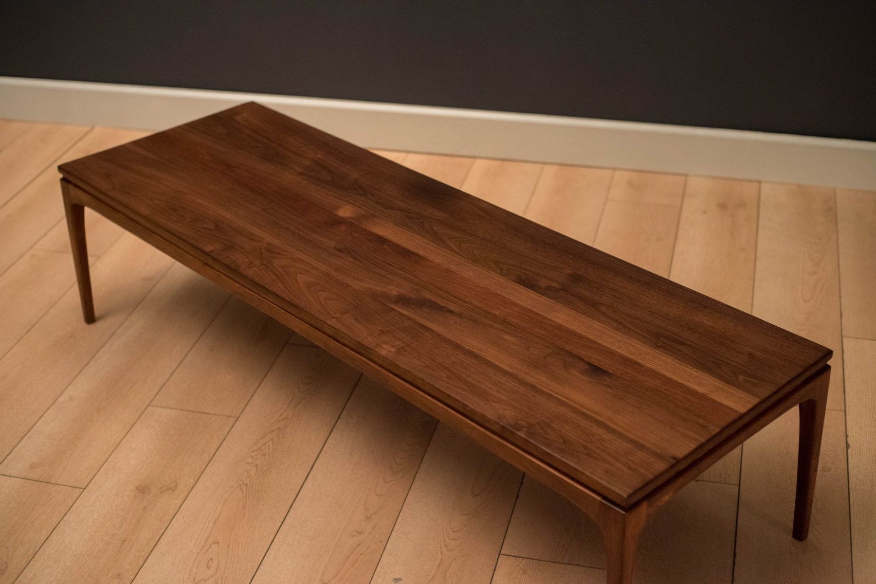 2019 Walnut Coffee Tables Within Vintage Solid Walnut Coffee Tableace Hi – Mid Century Maddist (View 8 of 15)