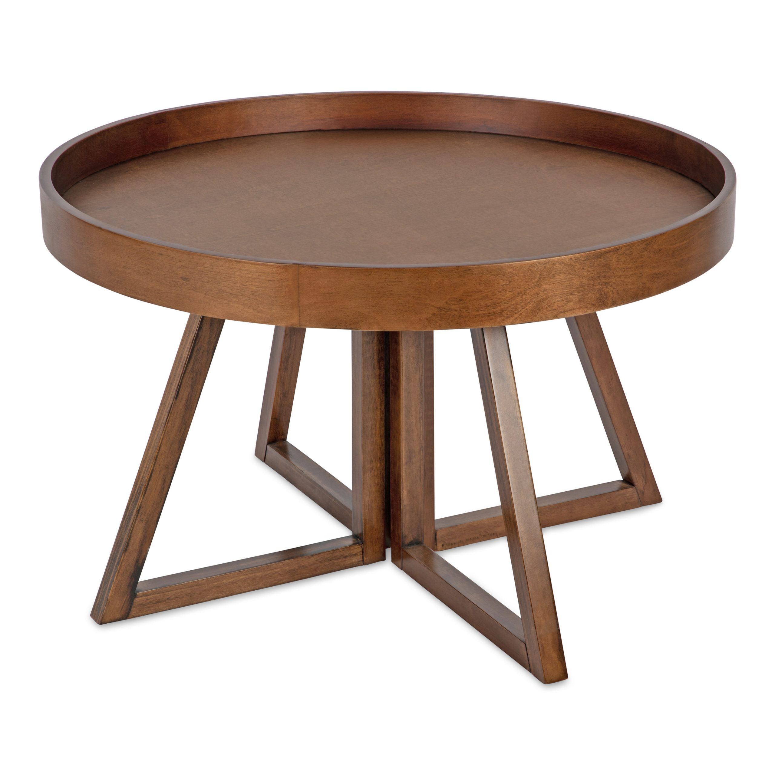 2020 Walnut Coffee Tables Regarding Kate And Laurel Avery Modern Round Coffee Table, 30" X 30" X  (View 6 of 15)
