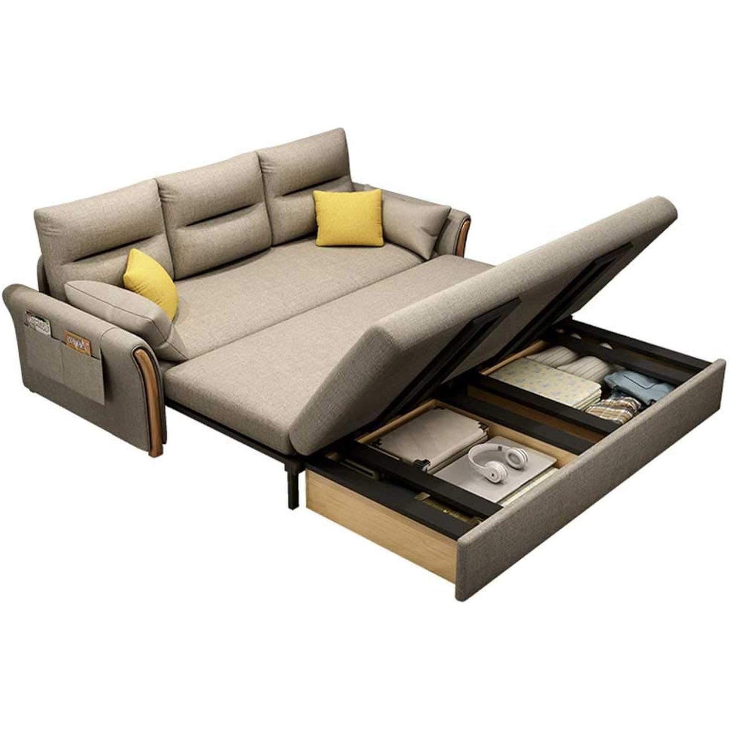 3 In 1 Gray Pull Out Sleeper Sofas In Newest  (View 6 of 15)
