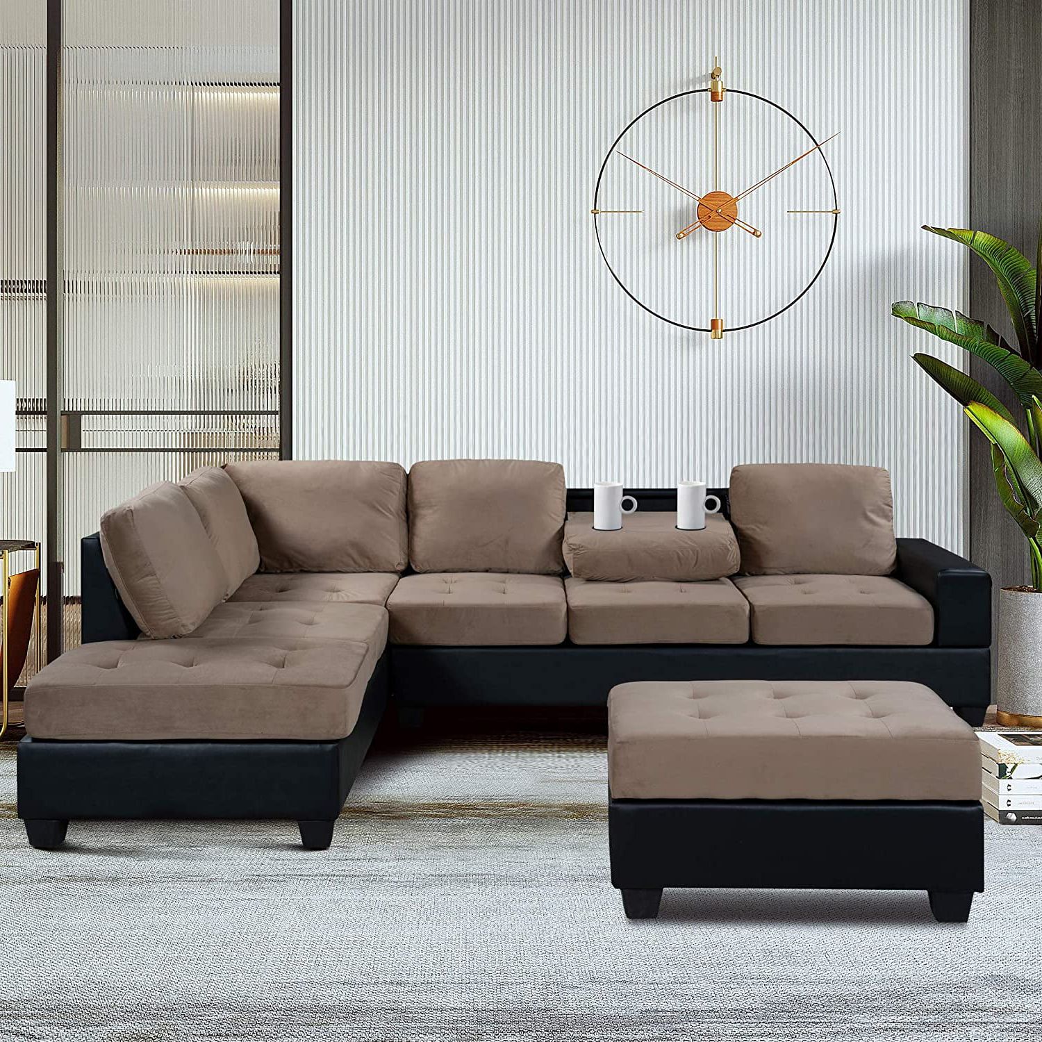 3 Piece Convertible Sectional Sofa L Shaped Couch With Reversible With Preferred L Shape Couches With Reversible Chaises (View 9 of 15)